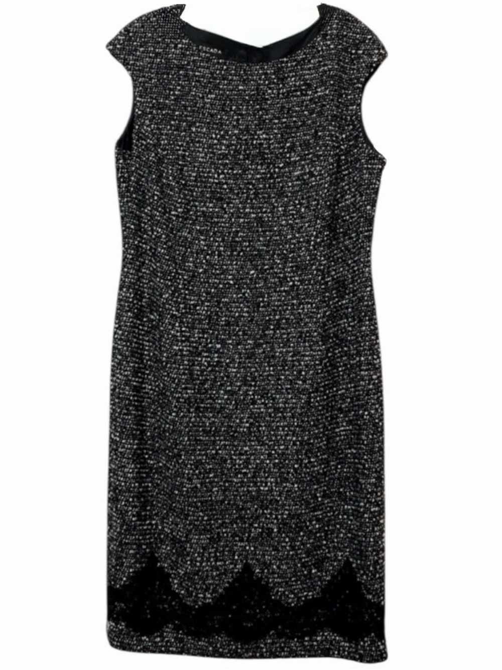 Escada Designer Black & White Tweed Dress